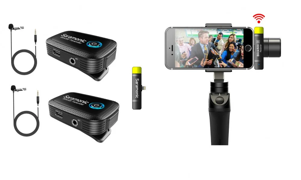 Беспроводная радиосистема Saramonic Blink 500 B4 (Lightning RX + 2TX) — изображение 3