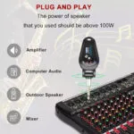 Микрофон для саксофона, инструментальный радио  микрофон Kimafun KM-U308B(A). Радиосистема — изображение 7