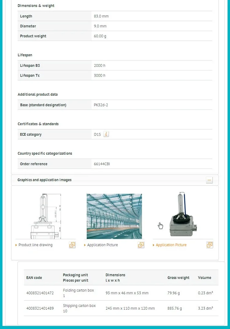 Ксеноновая лампа OSRAM D1S ,D2S,D2R CBI ,D3S, D4S, D8S 35W. Оригинал — изображение 5