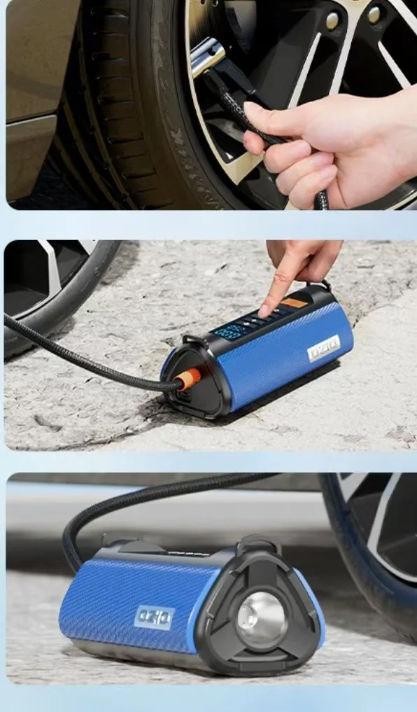 Пусковое устройство 4 в 1 Ozio MAX : бустер 12В, насос, power bank 10400mAh, фонарик, аварийный сигнал. — изображение 3