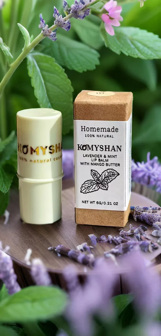 Натуральный бальзам для губ KOMYSHAN HandMade  "Лаванда + Мята + Манго" — изображение 11