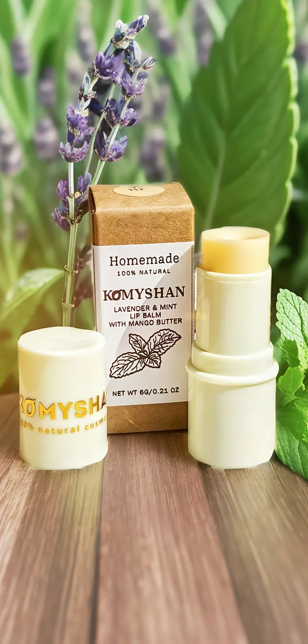 Натуральный бальзам для губ KOMYSHAN HandMade  "Лаванда + Мята + Манго" — изображение 12