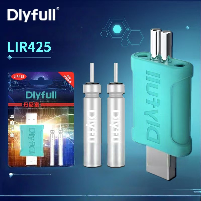 6548142197_zaryadnoe-ustrojstvo-dlyfull Зарядное устройство Dlyfull LIR425 с 2 аккумуляторами для электронных поплавков — изображение 1