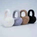 Бархатные меховые  наушники складные  / теплые наушники для девушек  / зимние наушники/ весна осень
