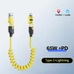 Универсальный кабель 65W+PD   TYPE-C. Lighting , USB/  4-in-1 с поддержкой CarPlay/CarLife — изображение 9