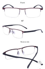 КОМПЬЮТЕРНЫЕ ОЧКИ TR-90 VisionPro Shield /антиблик, 5H защита от царапин, фильтр синего света Класичний чорний — изображение 10
