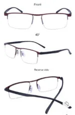 КОМПЬЮТЕРНЫЕ ОЧКИ TR-90 VisionPro Shield /антиблик, 5H защита от царапин, фильтр синего света Класичний чорний — изображение 10