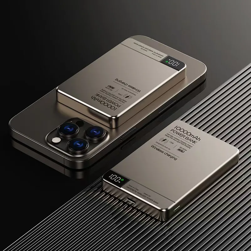 MagSafe на 10000 мАч 20w PD  Сверхтонкий магнитный беспроводной зарядный блок — изображение 3