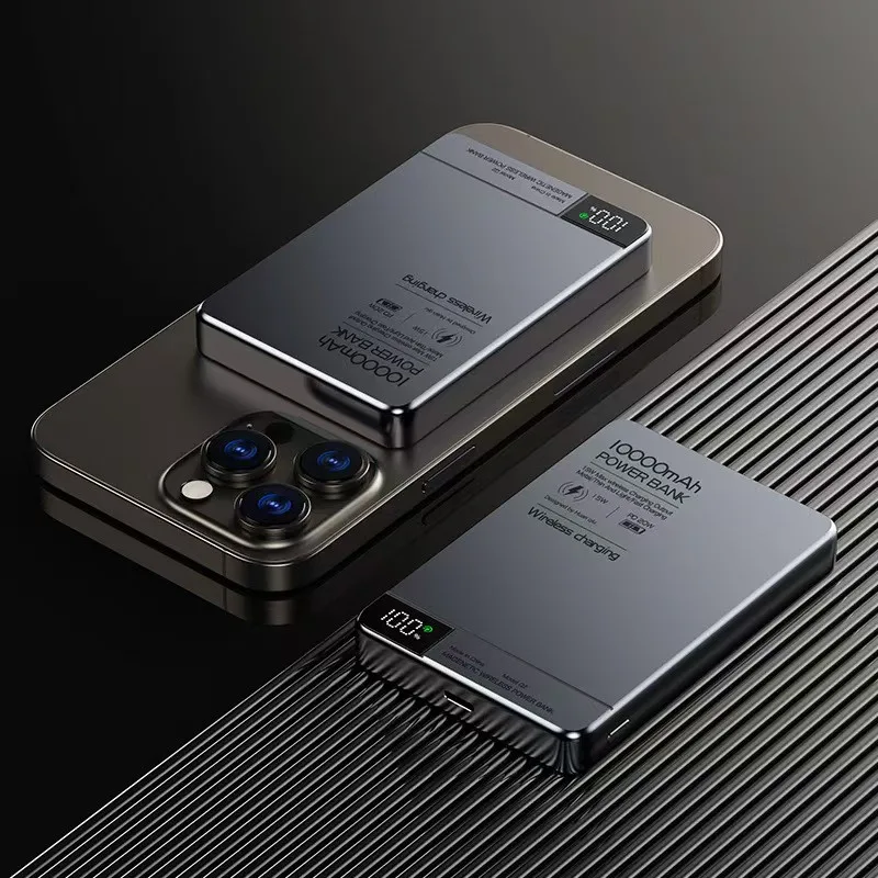 MagSafe на 10000 мАч 20w PD  Сверхтонкий магнитный беспроводной зарядный блок — изображение 4