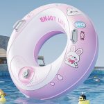 Надувной круг с  встроенным насосом и ручками AirFloat Pro Рожевий «Принцеса»80  - 60 кг
