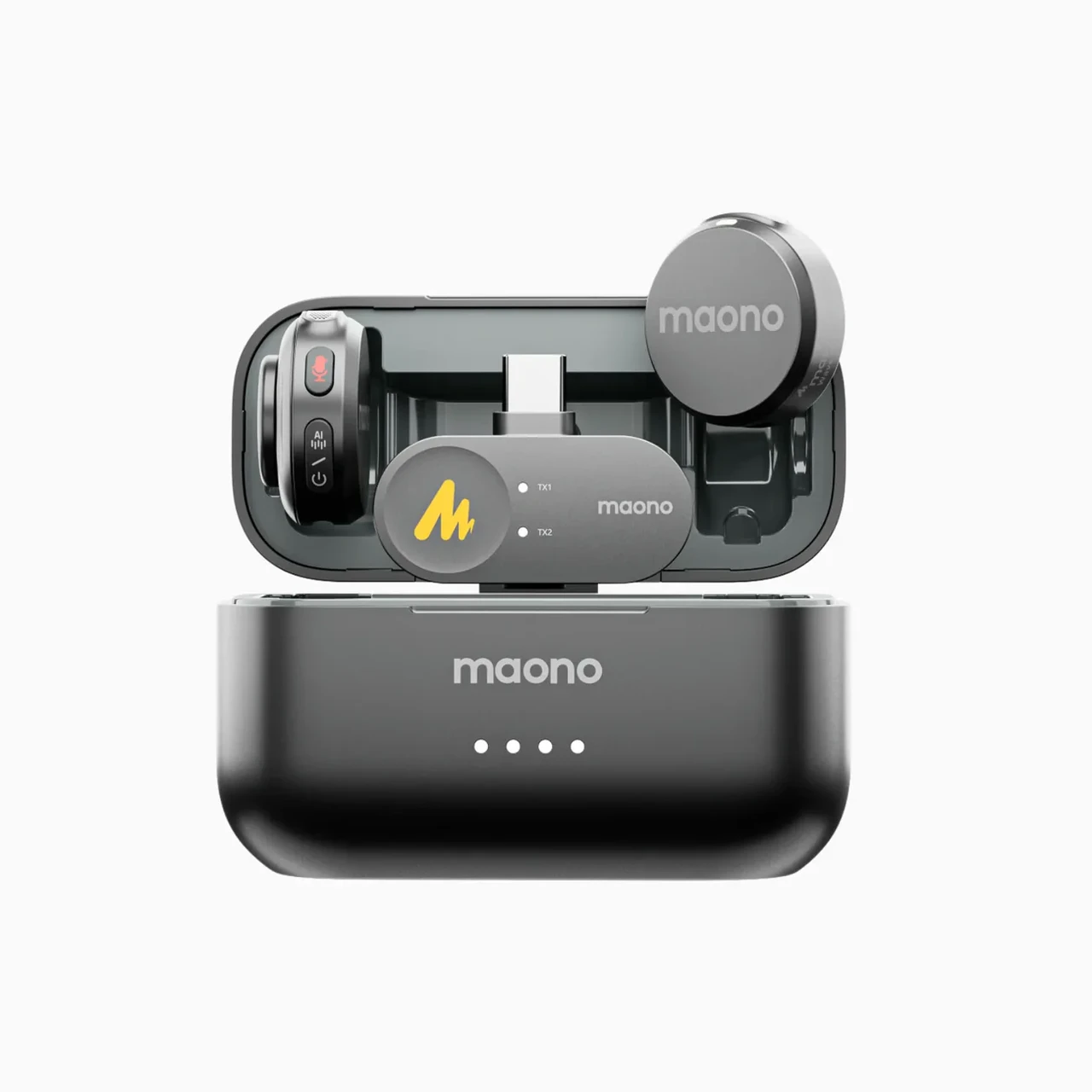 6766537504_maono-wave-t5 Maono Wave T5 — беспроводной микрофон с двумя передатчиками (Type-C) IPHONE/ANDROID — изображение 1