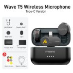 Maono Wave T5 — беспроводной микрофон с двумя передатчиками (Type-C) IPHONE/ANDROID — изображение 2