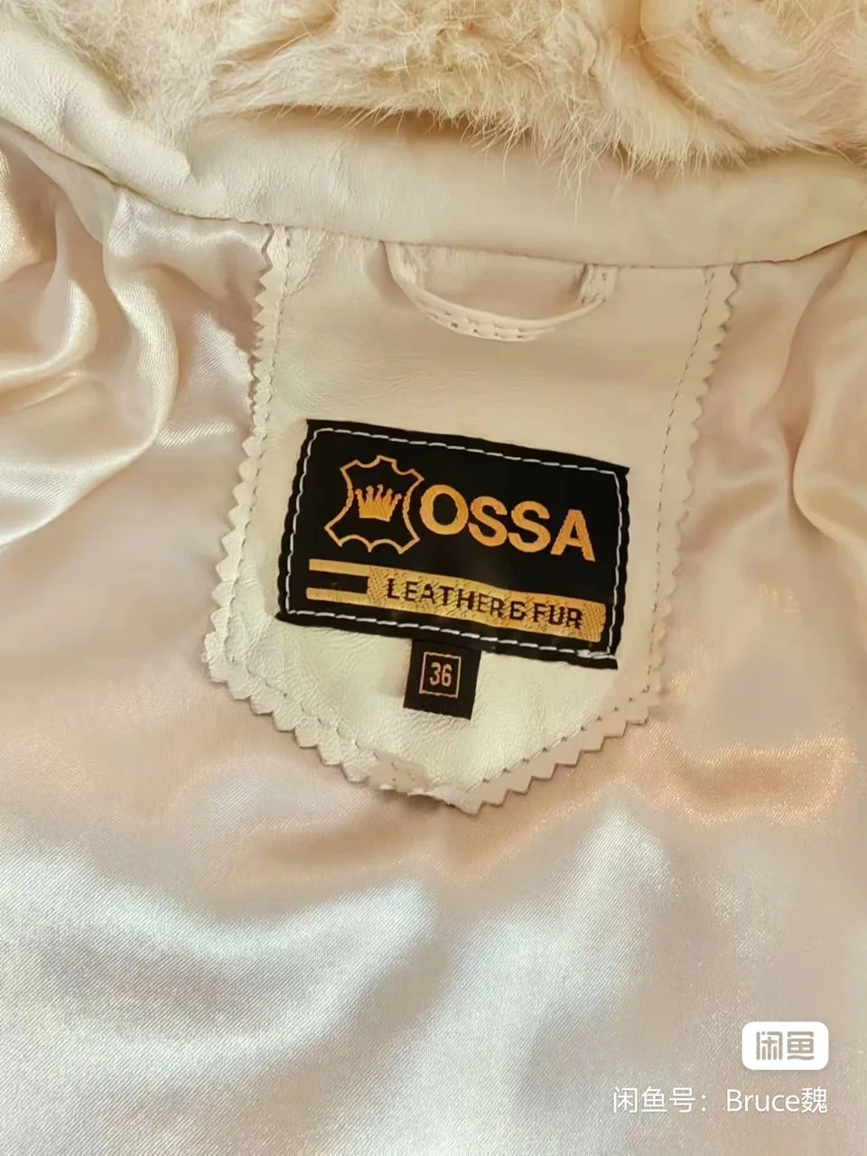 Изысканная кожаная куртка с мехом лисы OSSA (Турция) — изображение 3
