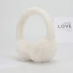 Бархатные меховые  наушники / теплые наушники для девушек  / зимние наушники Білий — изображение 2
