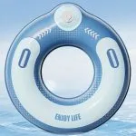 Надувной круг с насосом и ручками AirFloat Pro синий 110kg