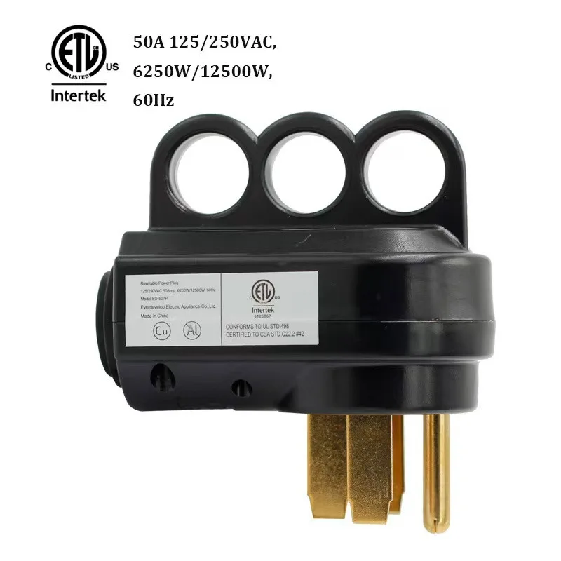 Розетка высоковольтная 14-50R 50A-125/250V 6250W/12500W. 60Hz для смарт адаптера Tesla all models 14-50R ED-508R/14-50P ED -507P — изображение 10