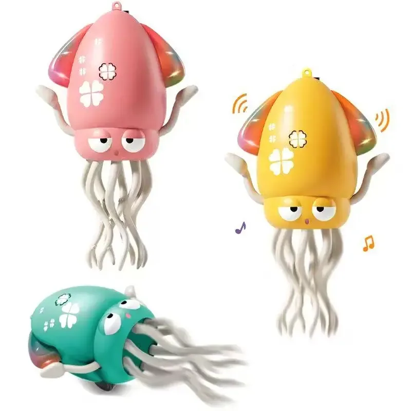 SQUID DANCE — Танцующий и ездящий осьминог, 20 см, музыкальная игрушка с подсветкой Рожевий — изображение 7