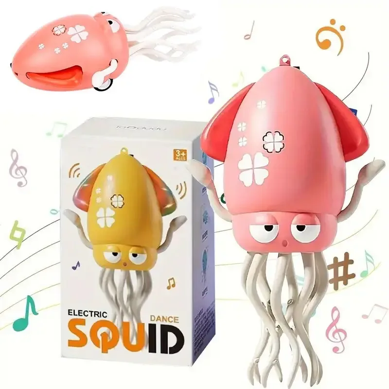 SQUID DANCE — Танцующий и ездящий осьминог, 20 см, музыкальная игрушка с подсветкой Рожевий — изображение 6