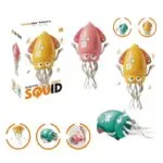 SQUID DANCE — Танцующий и ездящий осьминог, 20 см, музыкальная игрушка с подсветкой жовтий