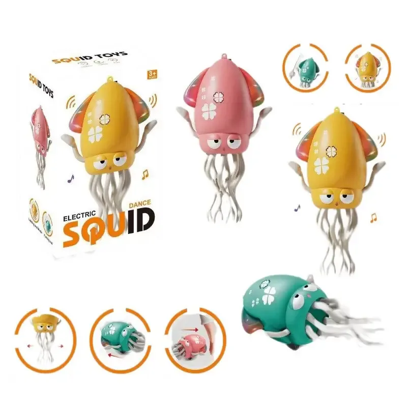 SQUID DANCE — Танцующий и ездящий осьминог, 20 см, музыкальная игрушка с подсветкой Рожевий — изображение 2