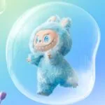 Мягкая игрушка-брелок / сюрприз бокс для детей лабуба / Labubu 17 см  THE MONSTERS Pop Mart / Big into Energy — изображение 2