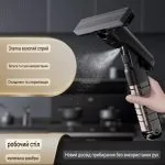 Мини-швабра с автоматическим распылением 2 в 1 для кухни и кафеля / 3 сменные насадки дополнительно — изображение 9