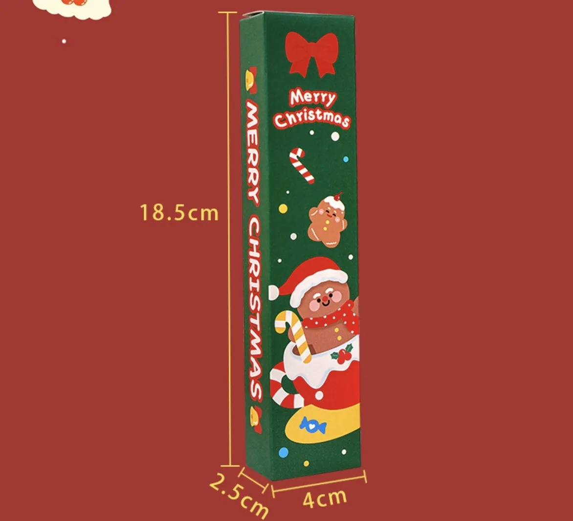 Новогодний набор  гелевых ручек Merry Christmas 2 шт + 2 стержня + стикеры — изображение 5