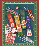Новогодний набор  гелевых ручек Merry Christmas 2 шт + 2 стержня + стикеры — изображение 2