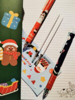 Новогодний набор  гелевых ручек Merry Christmas 2 шт + 2 стержня + стикеры — изображение 6