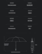 Magic Electric Umbrella 108 см | Автоматический зонт с электроприводом UPF50+ Чёрный люкс 115 — изображение 5