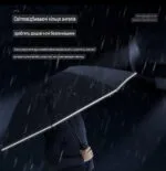 Magic Electric Umbrella 108 см | Автоматический зонт с электроприводом UPF50+ Чёрный люкс 115 — изображение 3