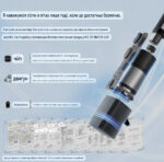 Magic Electric Umbrella 108 см | Автоматический зонт с электроприводом UPF50+ Чёрный люкс 115 — изображение 10