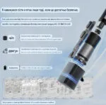 Magic Electric Umbrella 108 см | Автоматический зонт с электроприводом UPF50+ Чёрный люкс 115 — изображение 10