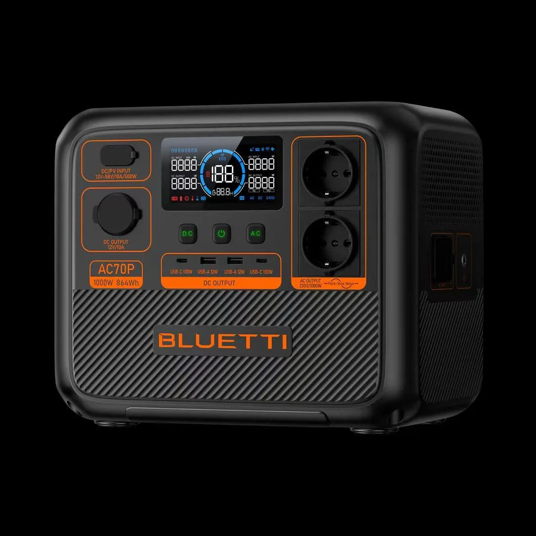 Зарядная станция BLUETTI AC70P/864Wh, 1000w (2000w), предоплата под заказ — изображение 3