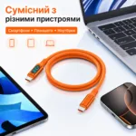 Type C кабель быстрая зарядка 100- 240W + дисплей + PD,  для всех  устройств. — изображение 2