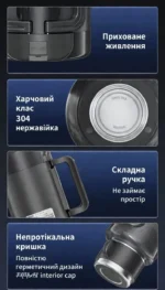 Car Kettle Ezmore 1500 мл 12V/24V — термос-чайник с регулировкой 30–100°C, антибактериальной сталью 304 и защитой от протекан — изображение 7