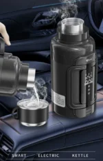 Car Kettle Ezmore 1500 мл 12V/24V — термос-чайник с регулировкой 30–100°C, антибактериальной сталью 304 и защитой от протекан — изображение 2