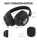 Беспроводные наушники Siindoo JH-ANC930PLUS   с съёмным магнитным сенсорным дисплеем • Hybrid ANC шумоподавление 40 часов — изображение 9