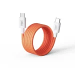 Магнитный кабель быстрой зарядки 240W USB Type-C / USB-C для iPhone, Samsung, Huawei, ноутбуков и планшетов Оранжевый