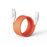 Магнитный кабель быстрой зарядки 240W USB Type-C / USB-C для iPhone, Samsung, Huawei, ноутбуков и планшетов Оранжевый