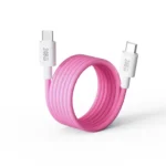 Магнитный кабель быстрой зарядки 240W USB Type-C / USB-C для iPhone, Samsung, Huawei, ноутбуков и планшетов розовый