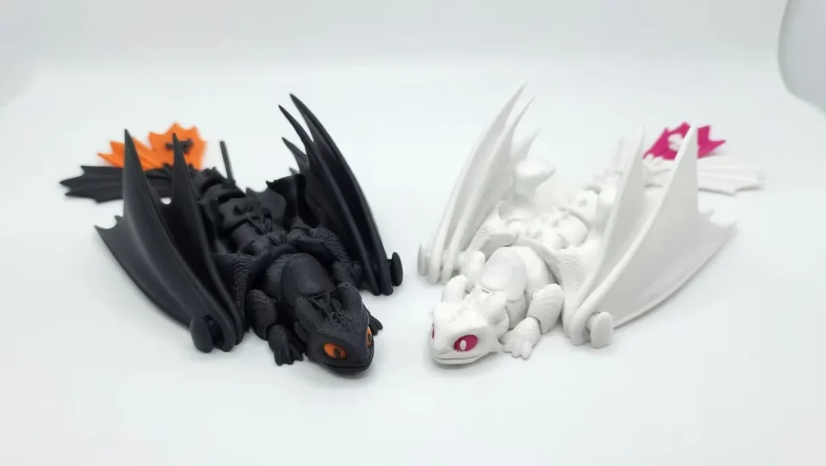Подвижные фигурки драконов Ночная и Дневная фурия — 3D-игрушка, 3 варианта — изображение 5