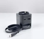 70W GaN  портативная Зарядка с Цифровым Дисплеем, Выдвижным Кабелем Type-C и Сменной Вилкой — изображение 12