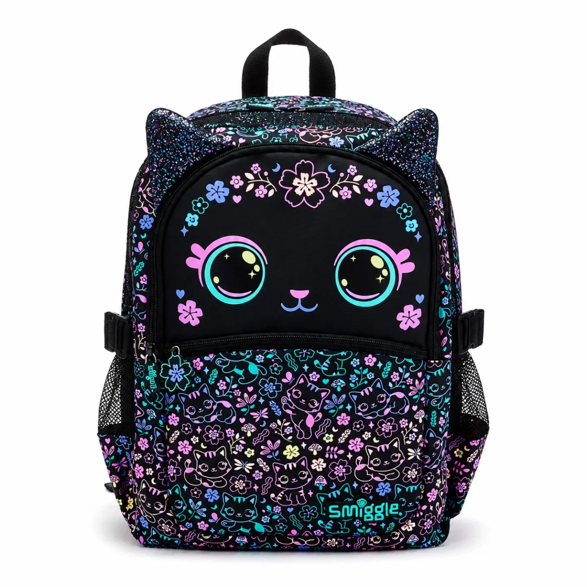 Рюкзак Smiggle Cat Backpack с ушками и принтом котиков — школьный рюкзак для девочек A4 20L — изображение 2
