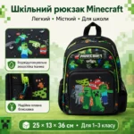 Школьный рюкзак Minecraft Smiggle 36×25×13 см  | Детский рюкзак с водоотталкивающей тканью и ярким принтом — изображение 9