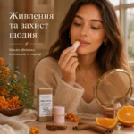 Натуральный бальзам для губ Komyshan HandMade "Облепиха + Апельсин+ корица "