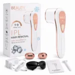 IPL фотоэпилятор на аккумуляторе BEAUTY Professional 9 уровней, 999999 вспышек, охлаждение, насадки, очки и бритва