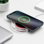 Беспроводная зарядка Fantasy Wireless Charger Qi Standard для смартфона, прозрачная круглая, распродажа — изображение 2