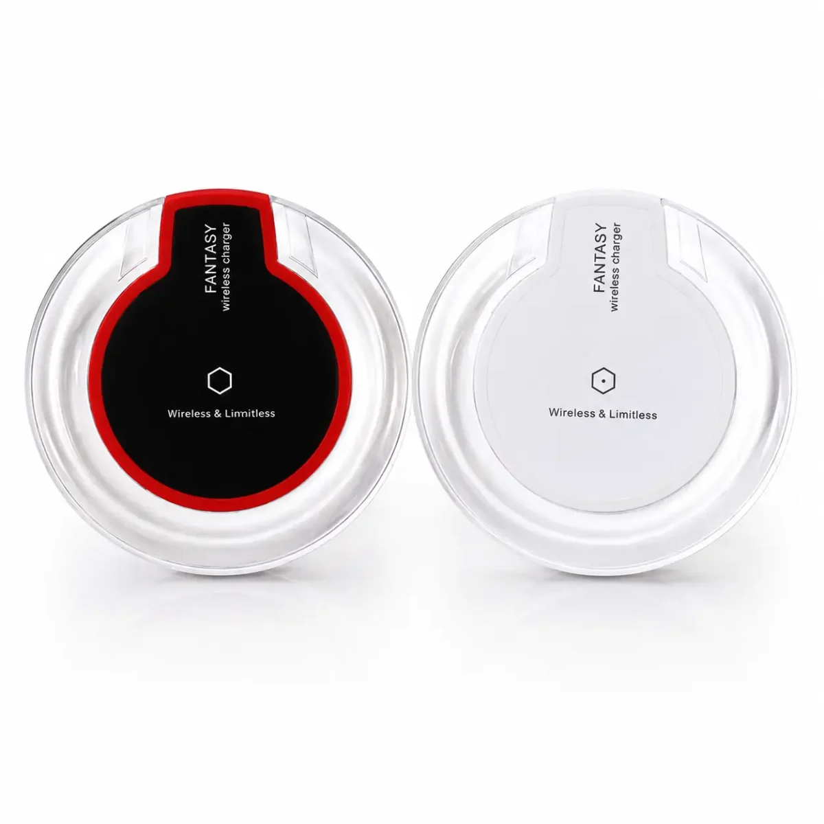 Беспроводная зарядка Fantasy Wireless Charger Qi Standard для смартфона, прозрачная круглая, распродажа — изображение 3