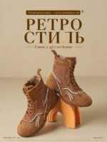 Женские утеплённые ботинки ZHR Classic в ретро-стиле, коричневые, размер 38 — изображение 2